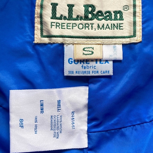 Vintage L.L. Bean Royal Blue Gore-Tex Nylon Windbreaker Pants Men's S 30" - Picture 10 of 16